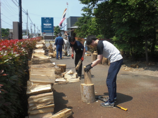 薪割とお手入れ講座にて。