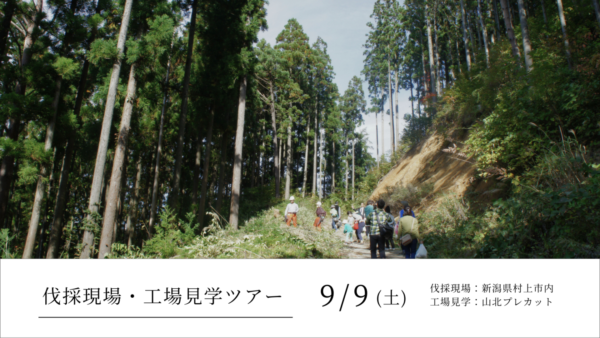 今週末は伐採現場・工場見学ツアーです