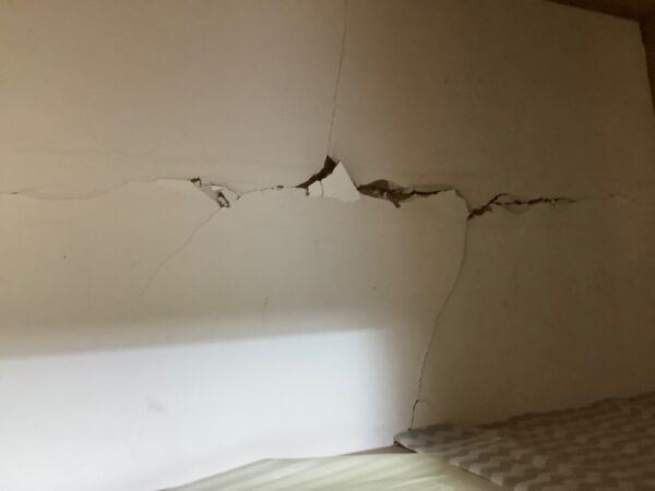 震災による修復工事