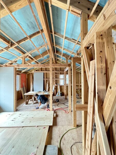 現場レポート　ー五十嵐2の町の家　大工工事ー