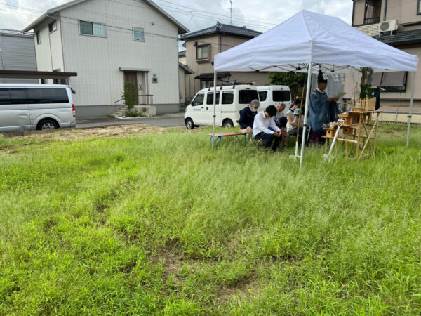 「早通の家」地鎮祭と「鍬入れの儀」