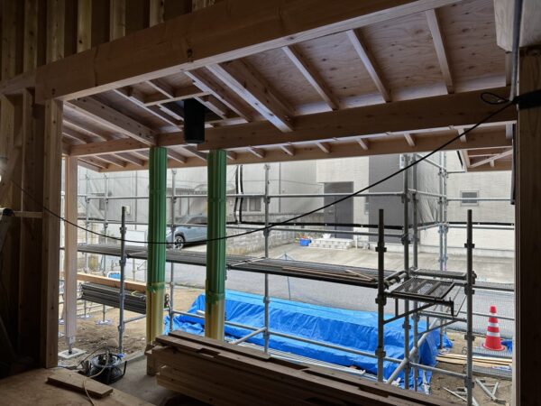 「牡丹山の家」大工工事中