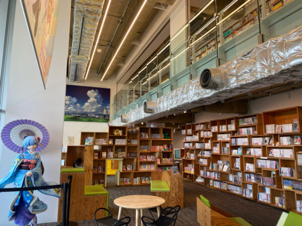 角川武蔵野ミュージアムの漫画・ラノベ図書館