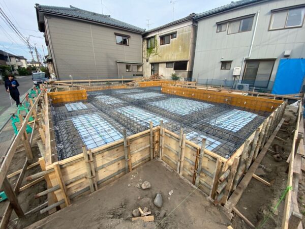 「牡丹山の家Ⅱ」基礎工事_配筋・型枠