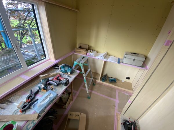 「水原の家」大工工事大詰め