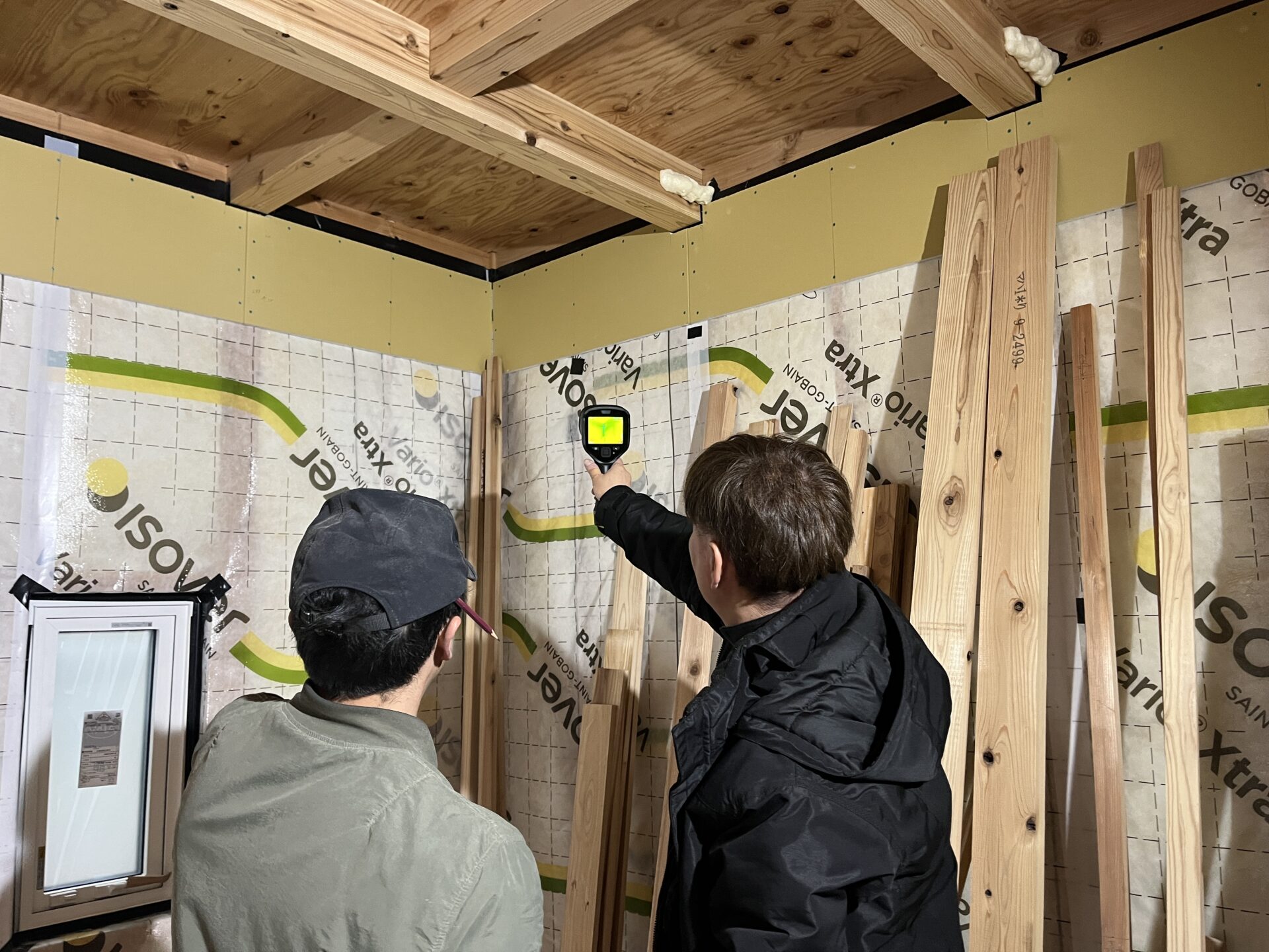 「幸栄の家」　気密検査実施