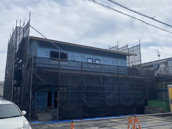 「豊栄の家」外壁工事・木工事完了