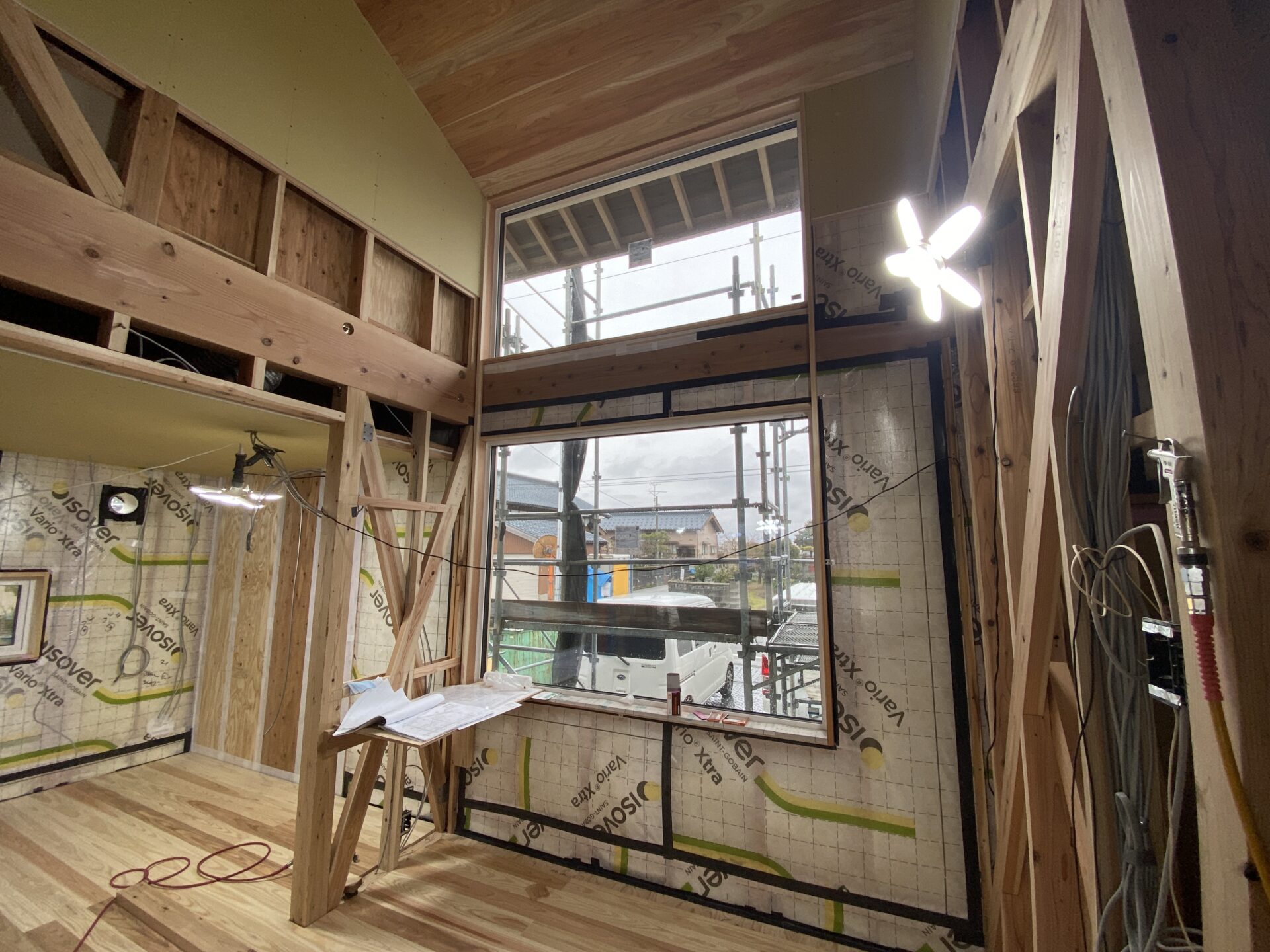 「借景を楽しむ新発田の家」大工工事