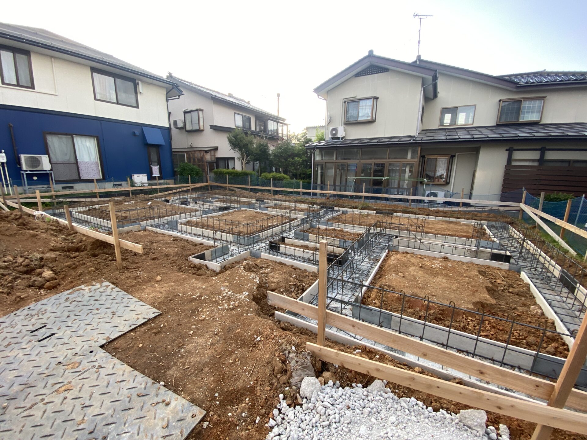 「米山台の家」基礎工事