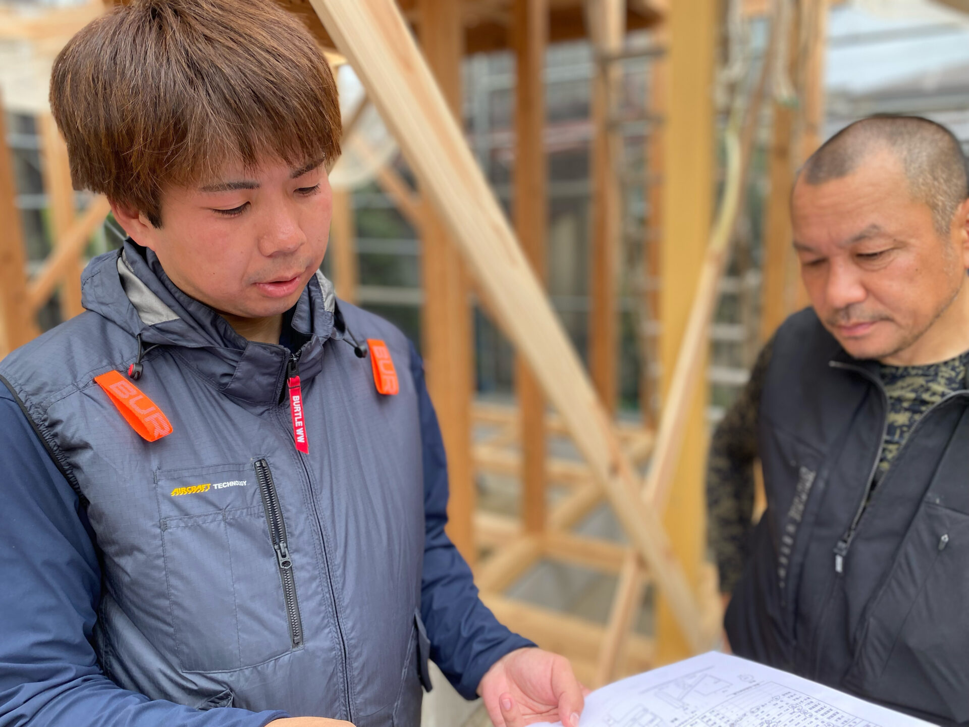 「女池のエコハウス」上棟と大工